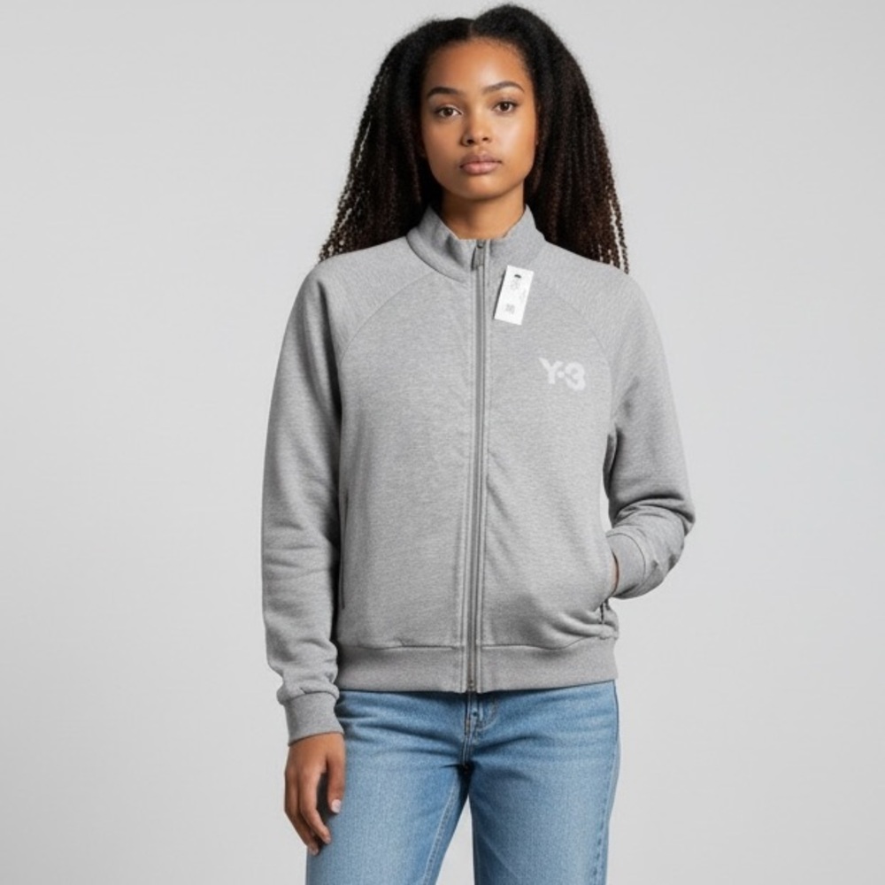 adidas Y-3 Gray Full-Zip Sweatshirt